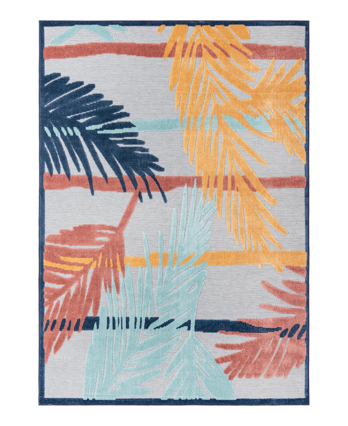 Bayshore Home Cayes Outdoor High-low Pile Cay-01 7' X 10' Area Rug In Gray