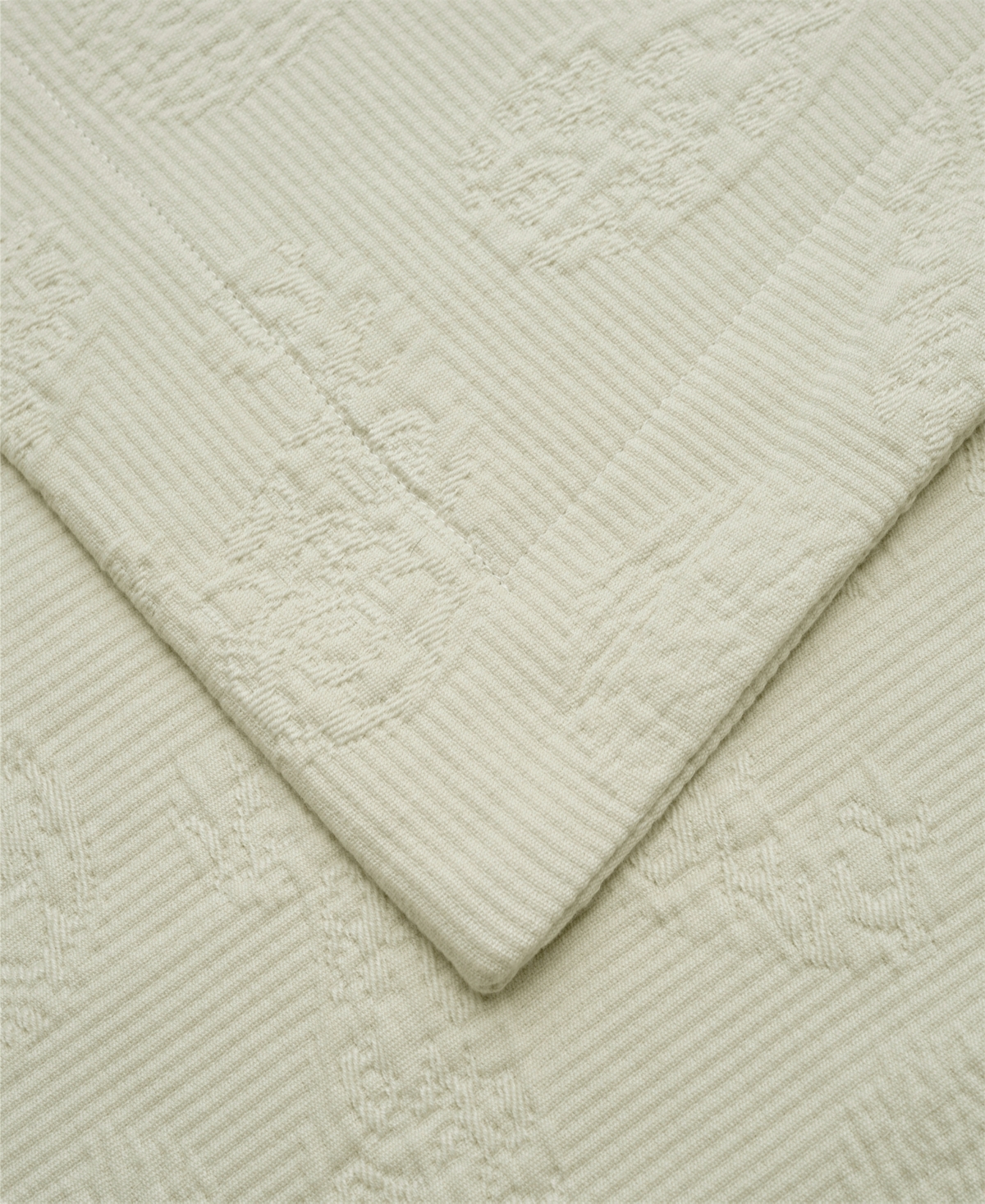 Superior 100% Cotton Paisley Matelasse All-Season 3-Piece Coverlet Set,