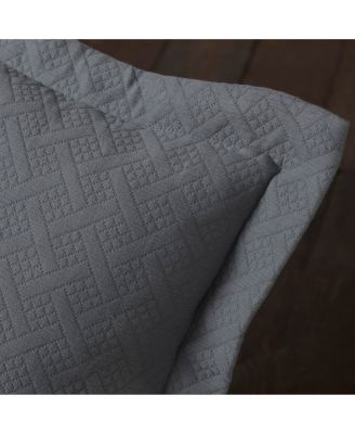 100% Cotton Basketweave Matelasse All-Season 3-piece Coverlet Set, Queen