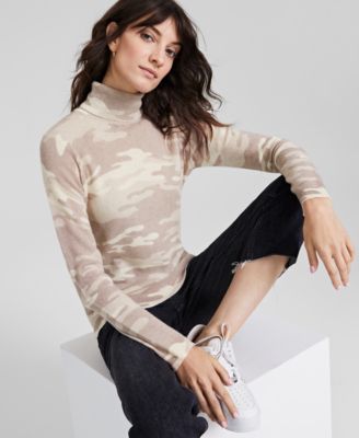 Charter Club - Women's 100% Cashmere Camo Sweater