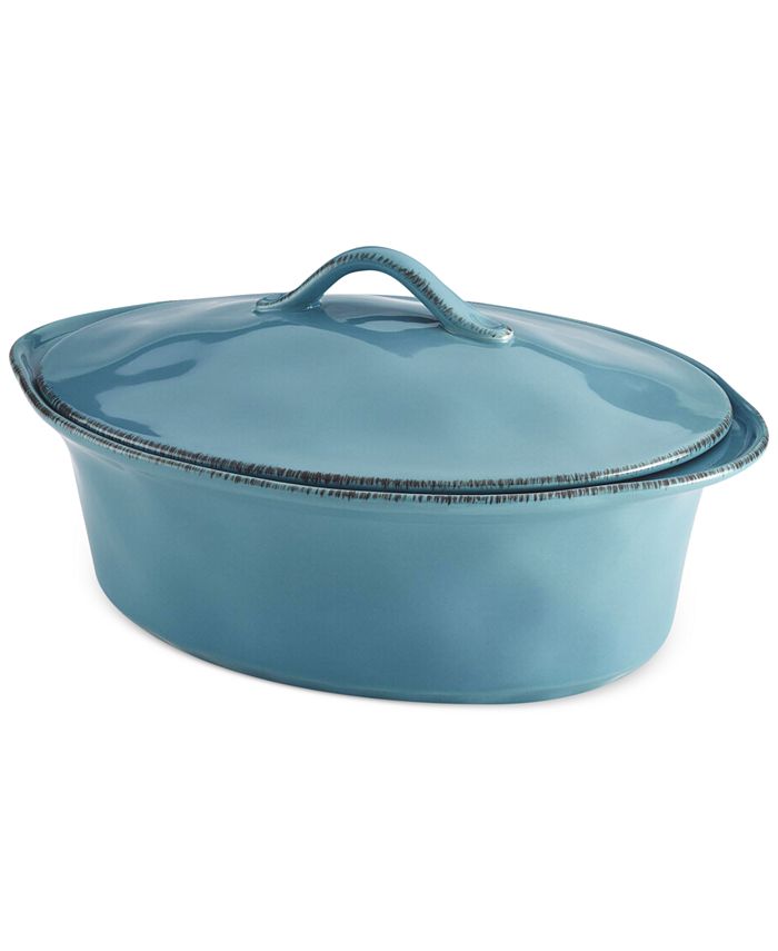 Rachael Ray Enameled Cast Iron Dutch Oven/Casserole Pot with Lid, 5 Quart,  Teal