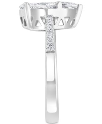 EFFY&reg; Diamond Pear Shaped Cluster Engagement Ring (1-1/5 ct. t.w.) in 14k White Gold
