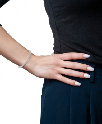 Diamond Large Link Bolo Bracelet (1/2 ct. t.w.) in Sterling Silver or 14k Gold-Plated Sterling Silver, Created for Macy's