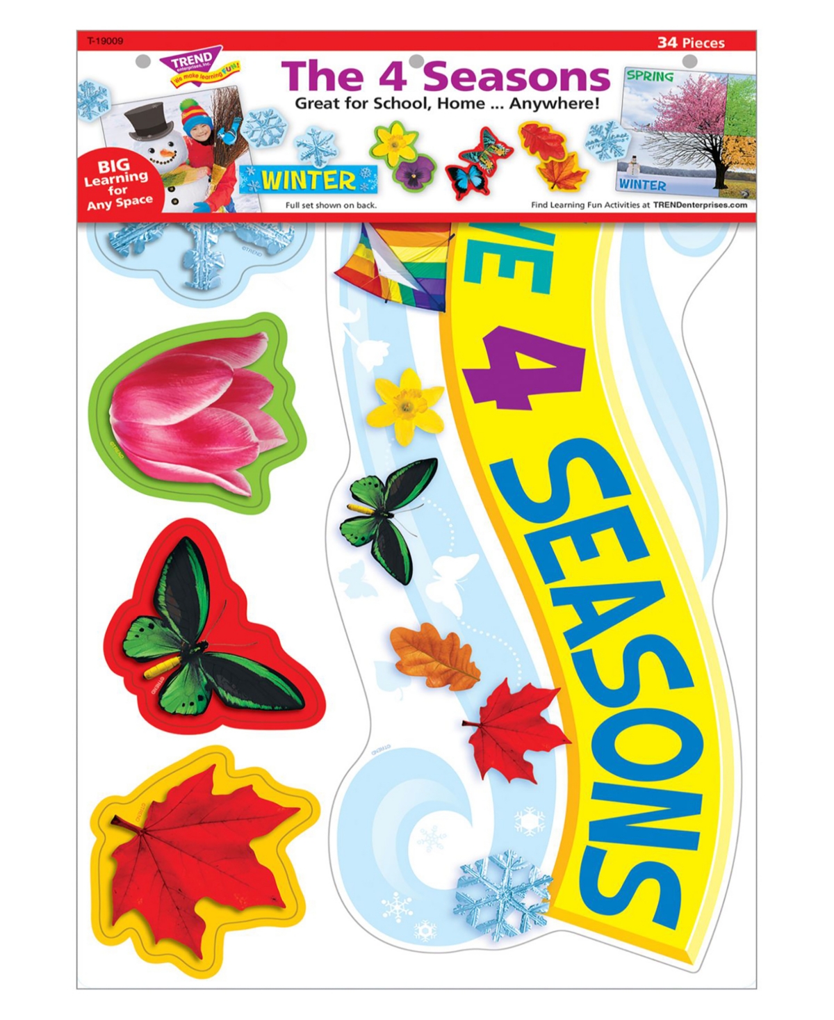 Trend Enterprises Kids' The 4 Seasons Learning Set, 34 Pieces In Multi