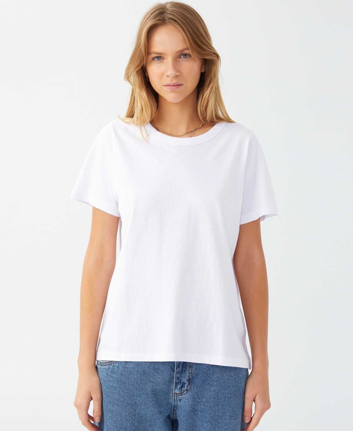 Shop Cotton On Women's One Crew Neck T-shirt In White