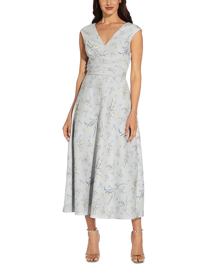Adrianna Papell Women's Jacquard Fit & Flare Dress - Macy's