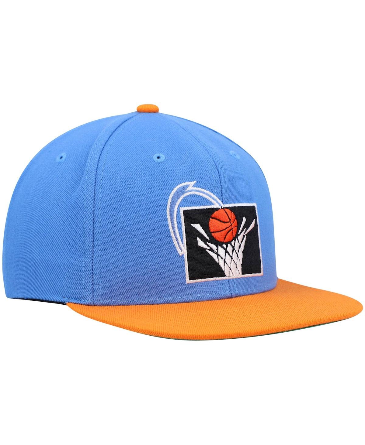 Mitchell & Ness Men's  Blue And Orange Cleveland Cavaliers Hardwood Classics Team Two-tone 2.0 Snapba In Blue,orange