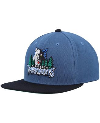 Men's Blue and Black Minnesota Timberwolves Hardwood Classics Team Two-Tone 2.0 Snapback Hat