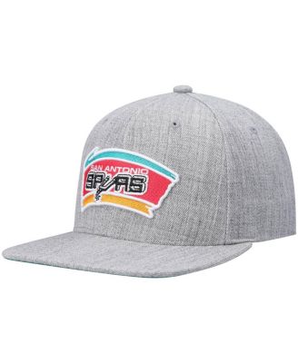 Men's Heathered Gray San Antonio Spurs Hardwood Classics Team 2.0 Snapback Hat