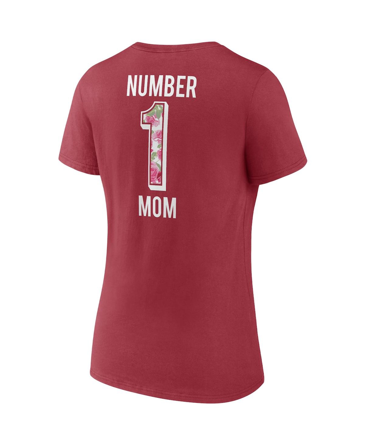 Shop Fanatics Women's  Cardinal Arizona Cardinals Team Mother's Day V-neck T-shirt