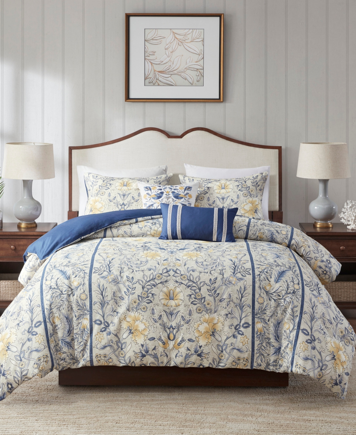 Harbor House Livia Oversized Cotton 5-pc. Duvet Cover Set, King Bedding In Multi