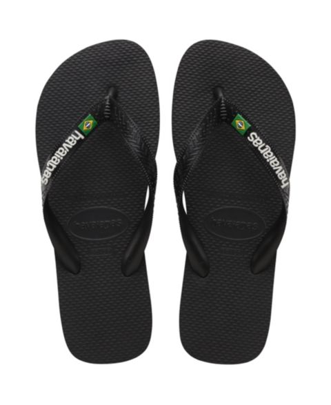Мужские сандалии Havaianas Brazil Logo Flip-Flop, цвет: Чёрный