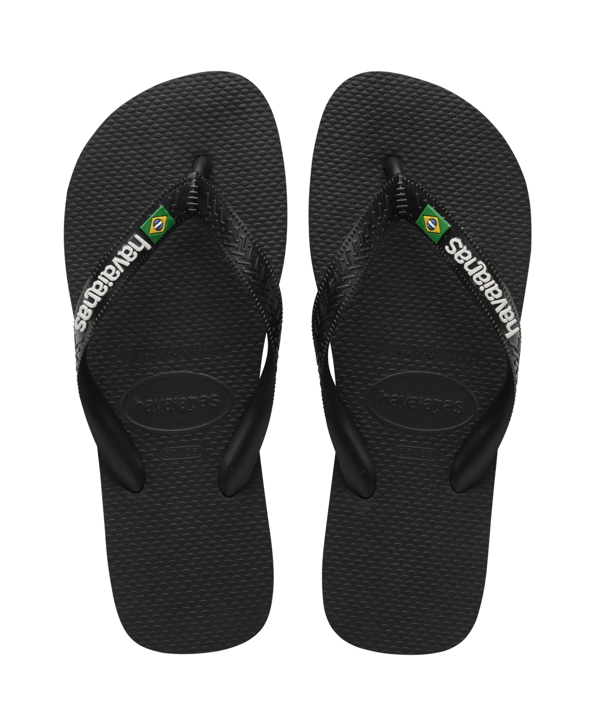 Men's Brazil Logo Flip-Flop Sandals - Steel Gray