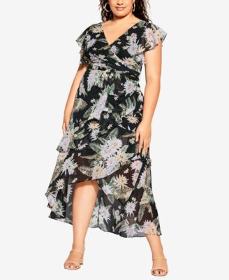 City Chic Trendy Plus Size Tropicana Maxi Dress Macy's