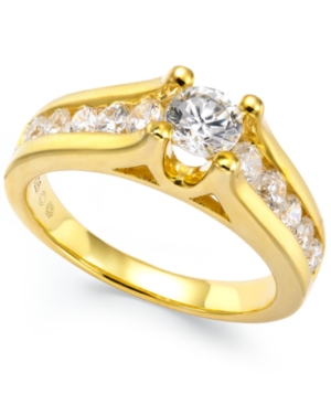 image of Certified Diamond Channel Engagement Ring in 14k Gold (1 ct. t.w.)