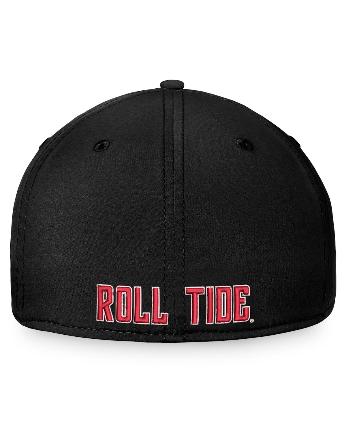 Shop Top Of The World Men's  Black Alabama Crimson Tide Reflex Logo Flex Hat