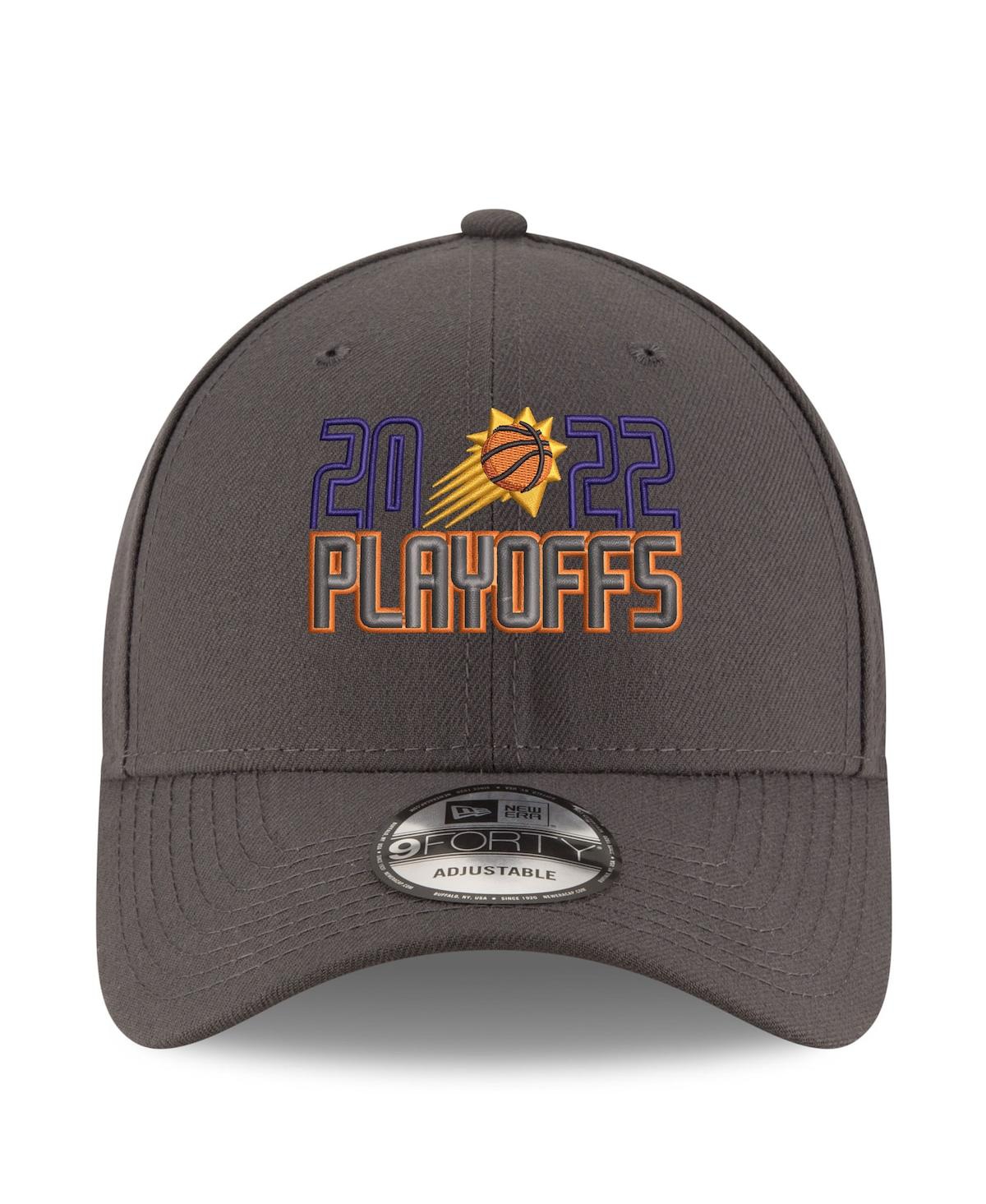 Shop New Era Men's  Gray Phoenix Suns 2022 Nba Playoffs Bubble Letter 9forty Adjustable Hat