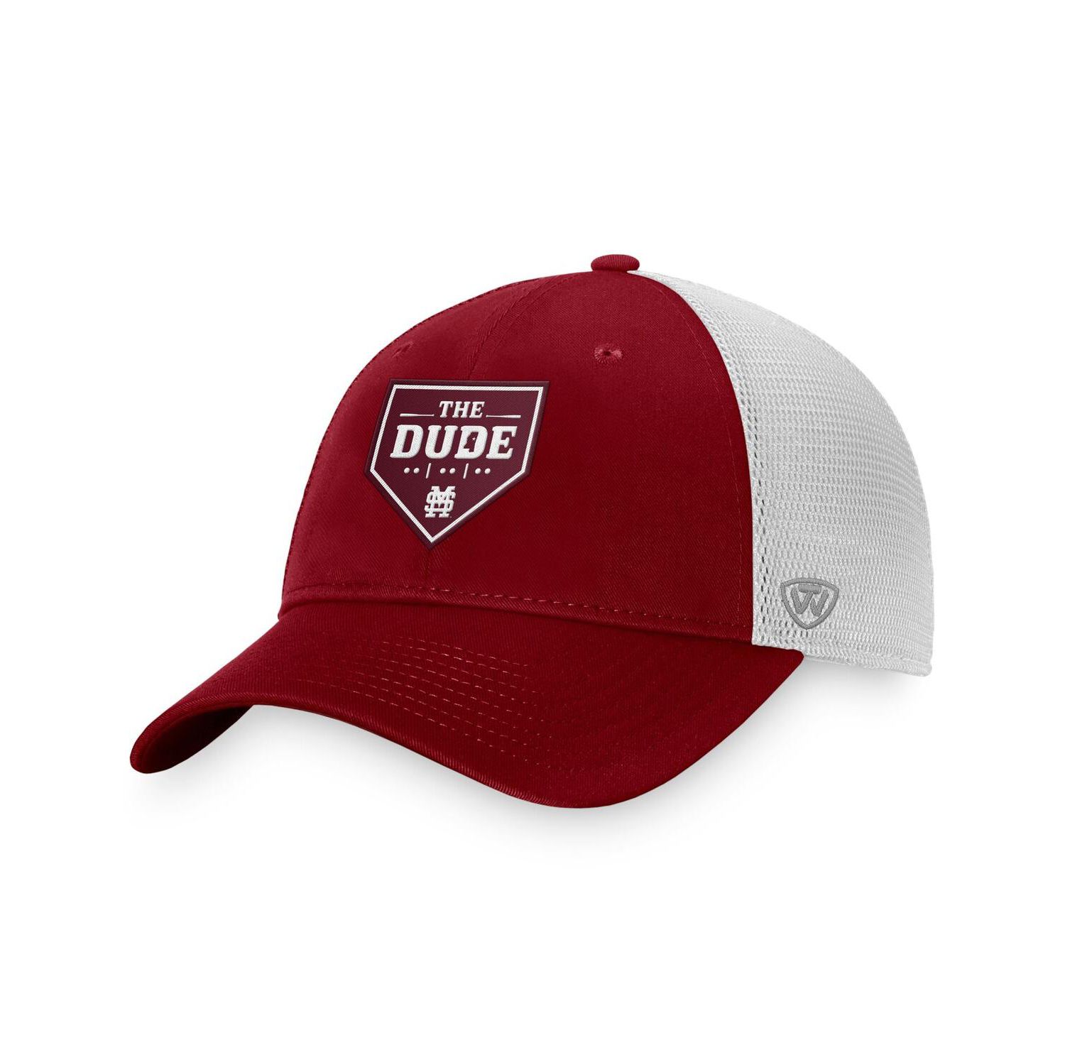 Men's Maroon Mississippi State Bulldogs The Dude Home Plate Snapback Trucker Hat