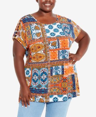Avenue Plus Size Phoebe Lattice Print 