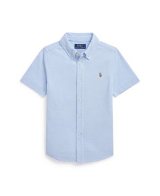 Polo Ralph Lauren Little Boys Knit Oxford Shirt - Macy's