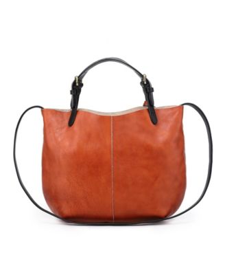 Women's Genuine Leather Dip Dye Tote