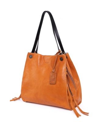 Daisy Large Leather Crossbody Tote Bag