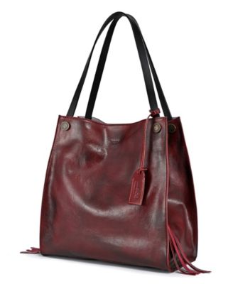 Daisy Large Leather Crossbody Tote Bag