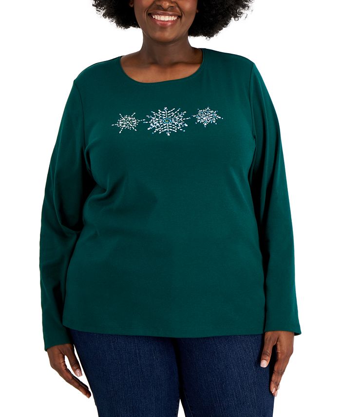 Macys plus size karen scott tops 2025
