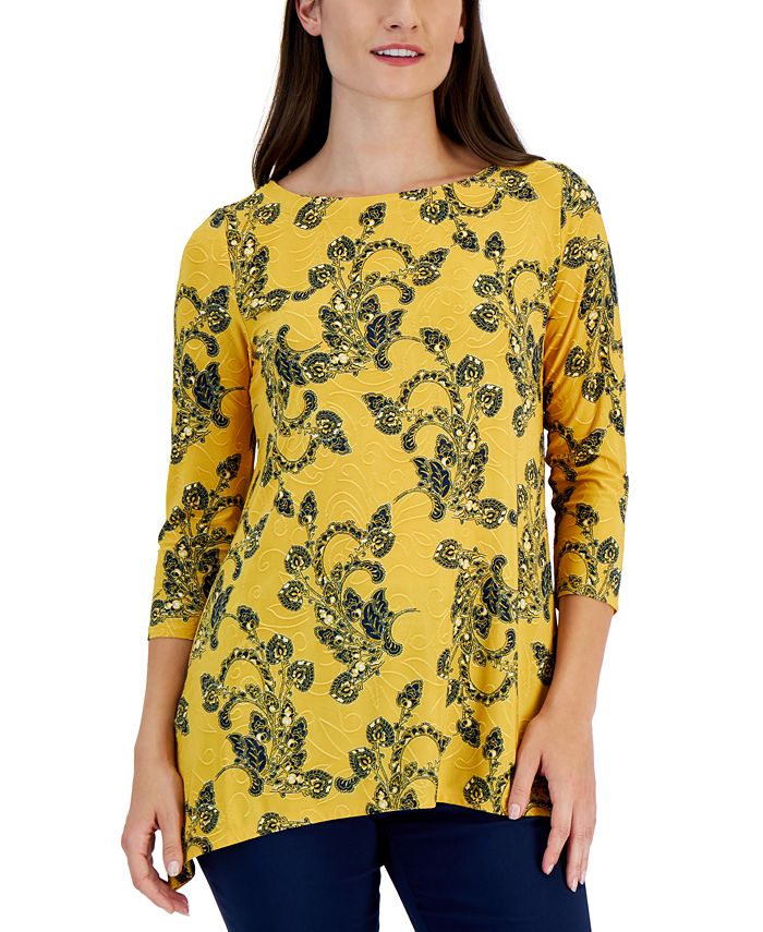 JM Collection Women's Polished Flourets Top, Created for Macy's Macy's
