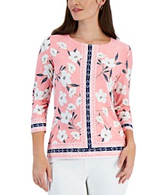 Women's Floral Attributes Top, Created for Macy's