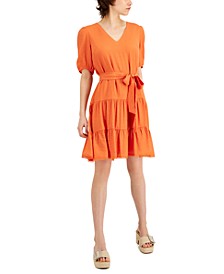 Tiered V-Neck A-Line Dress, Created for Macy's