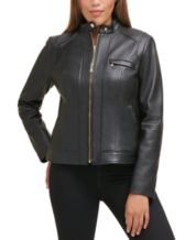 Macys womens leather jackets coats hotsell