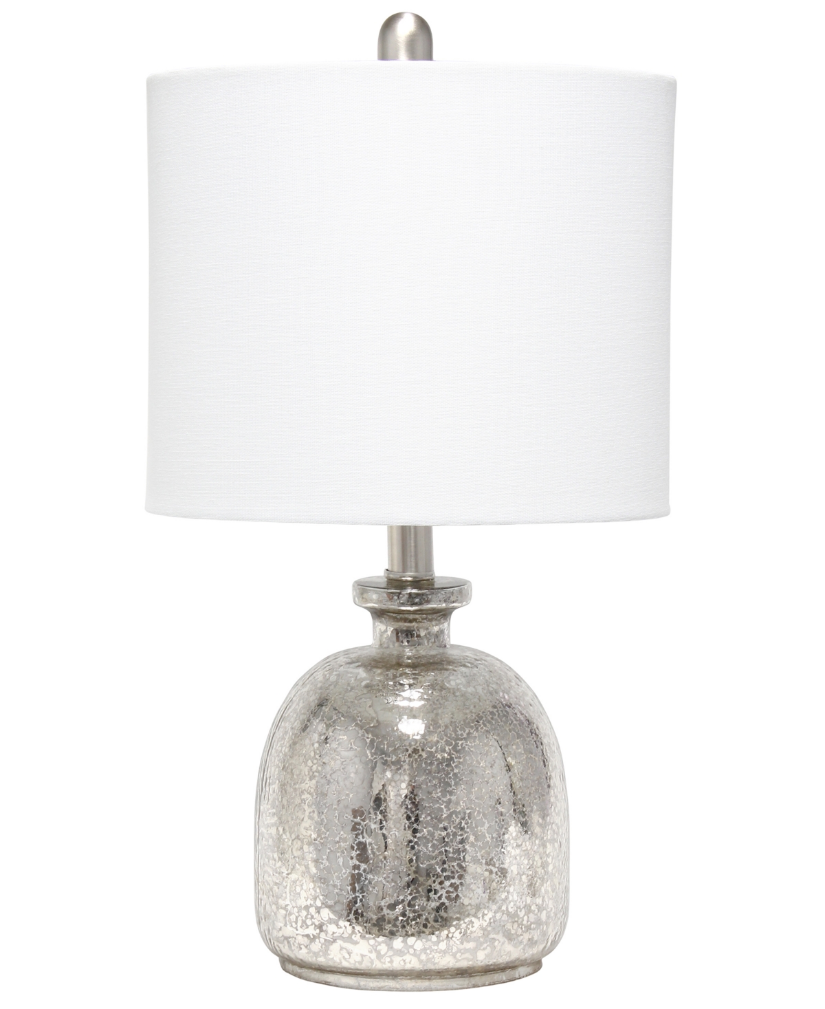 Lalia Home Mercury Hammered Glass Jar Table Lamp In Mercury