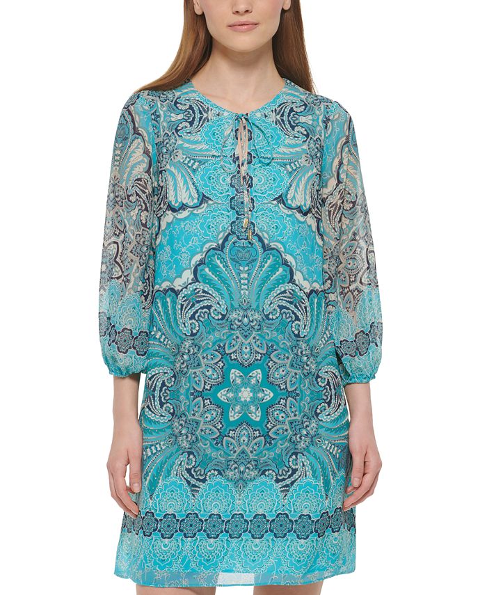 Vince camuto tie neck dress hotsell