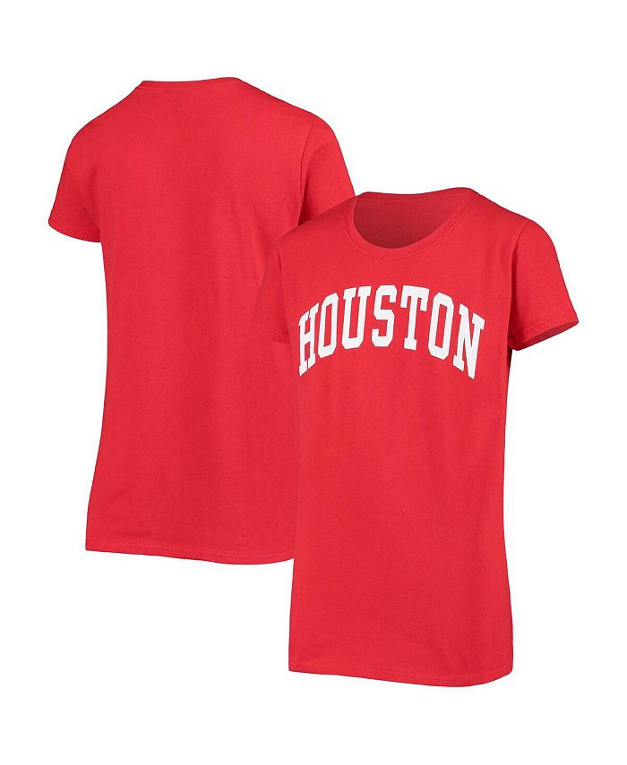 Fanatics Women's Branded Red Houston Cougars Logo Basic Arch Scoop Neck