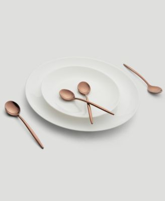 Gaze Copper Mirror Demi Spoon Set, 4 Piece