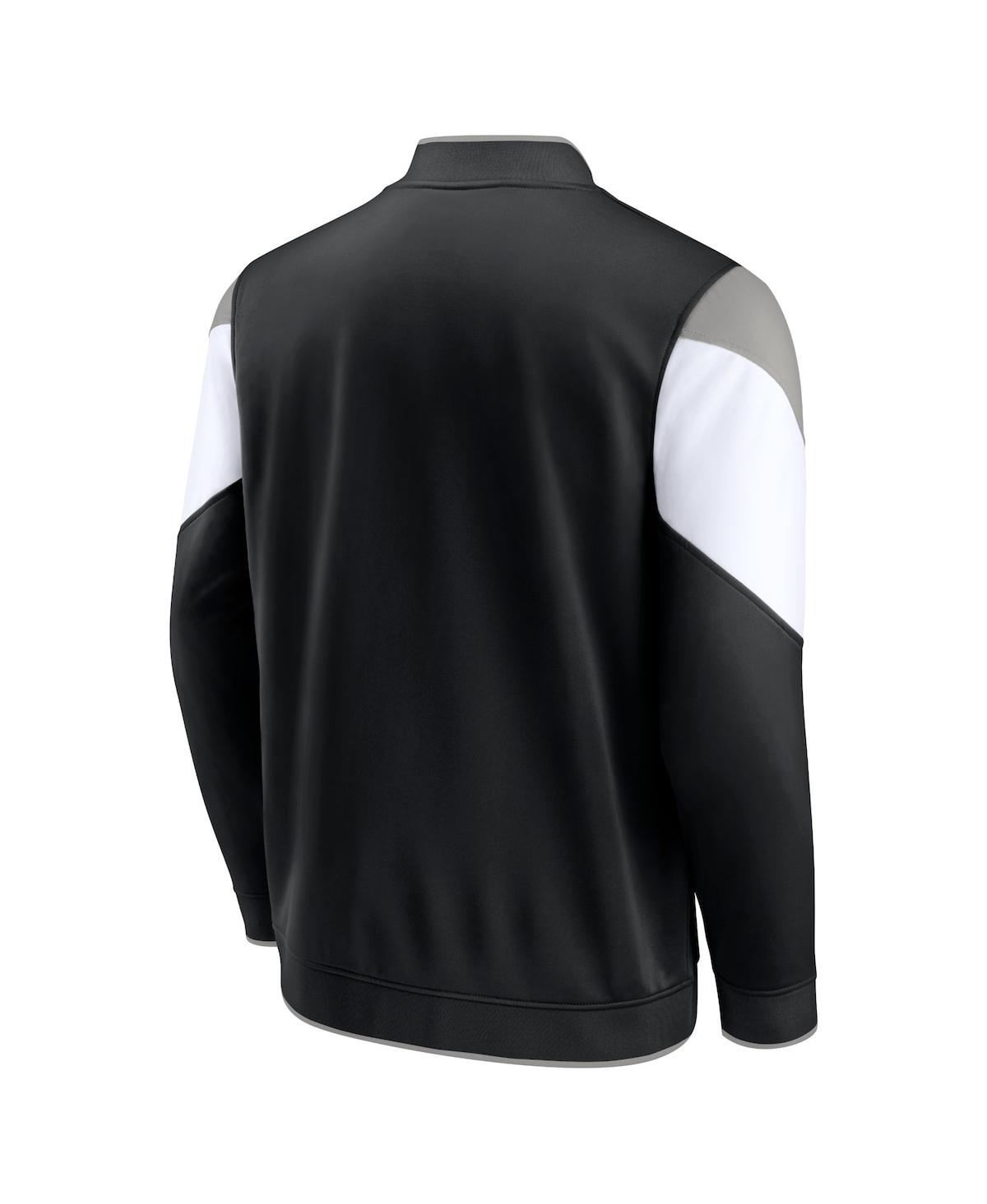 Fanatics Men's  Branded Black, Gray Brooklyn Nets League Best Performance Full-zip Jacket In Black,gray