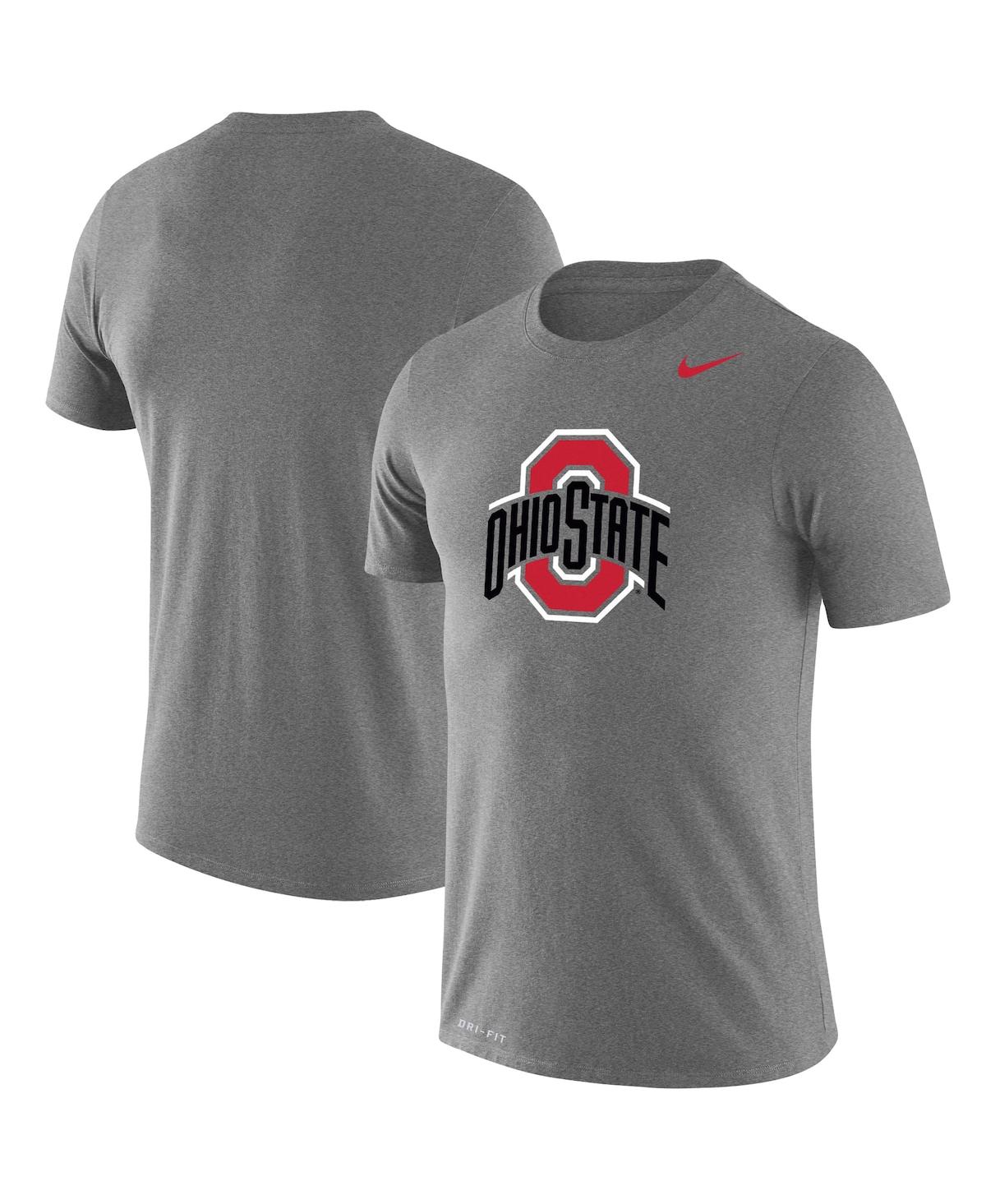 Men's Nike Heathered Gray Ohio State Buckeyes School Logo Legend Performance T-shirt