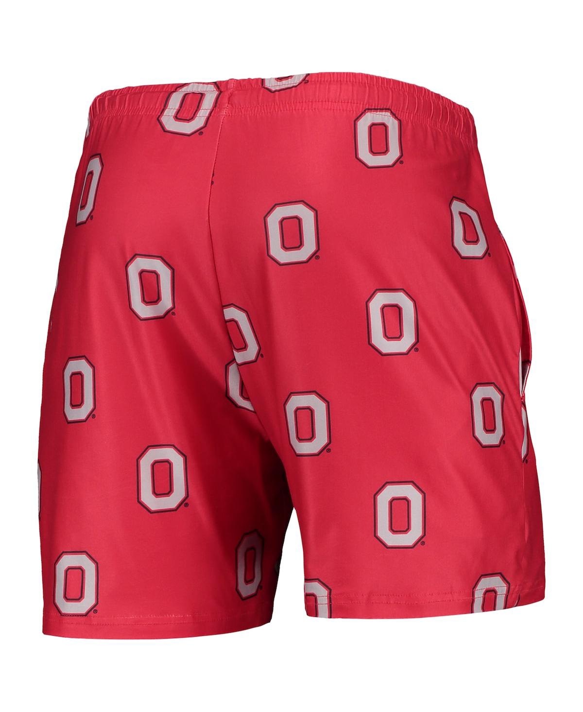 Concepts Sport Scarlet Ohio State Buckeyes Flagship Allover Print Jam Shorts In Scarlet
