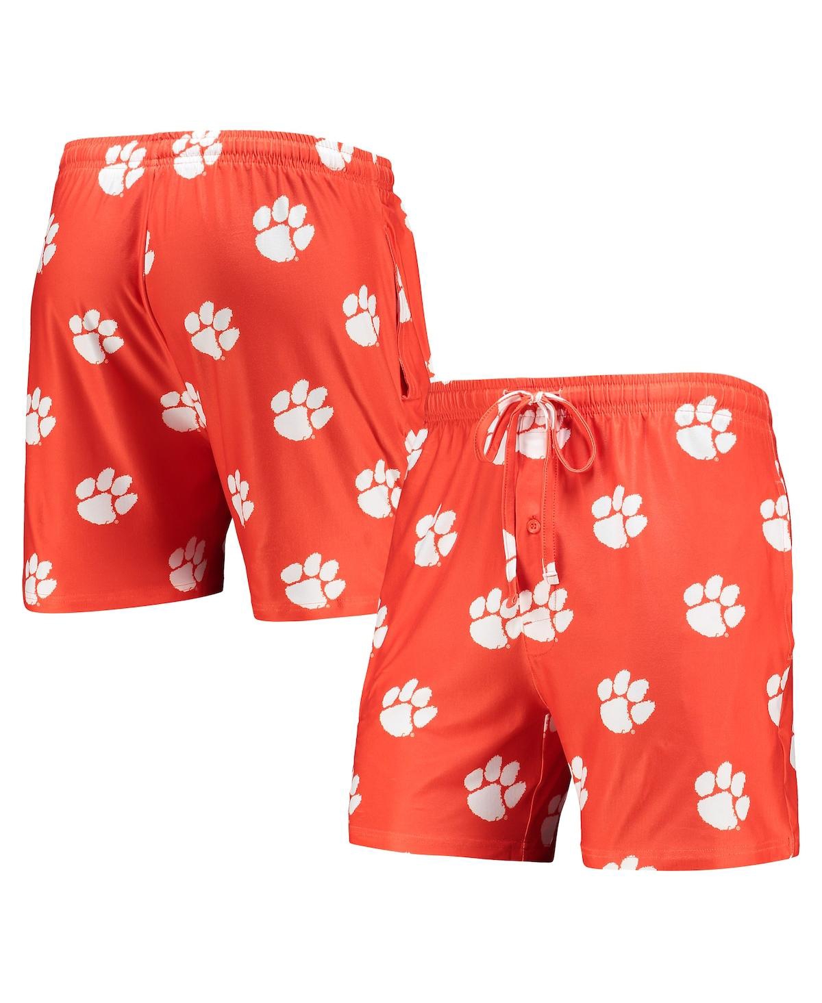 Shop Concepts Sport Men's  Orange Clemson Tigers Flagship Allover Print Jam Shorts