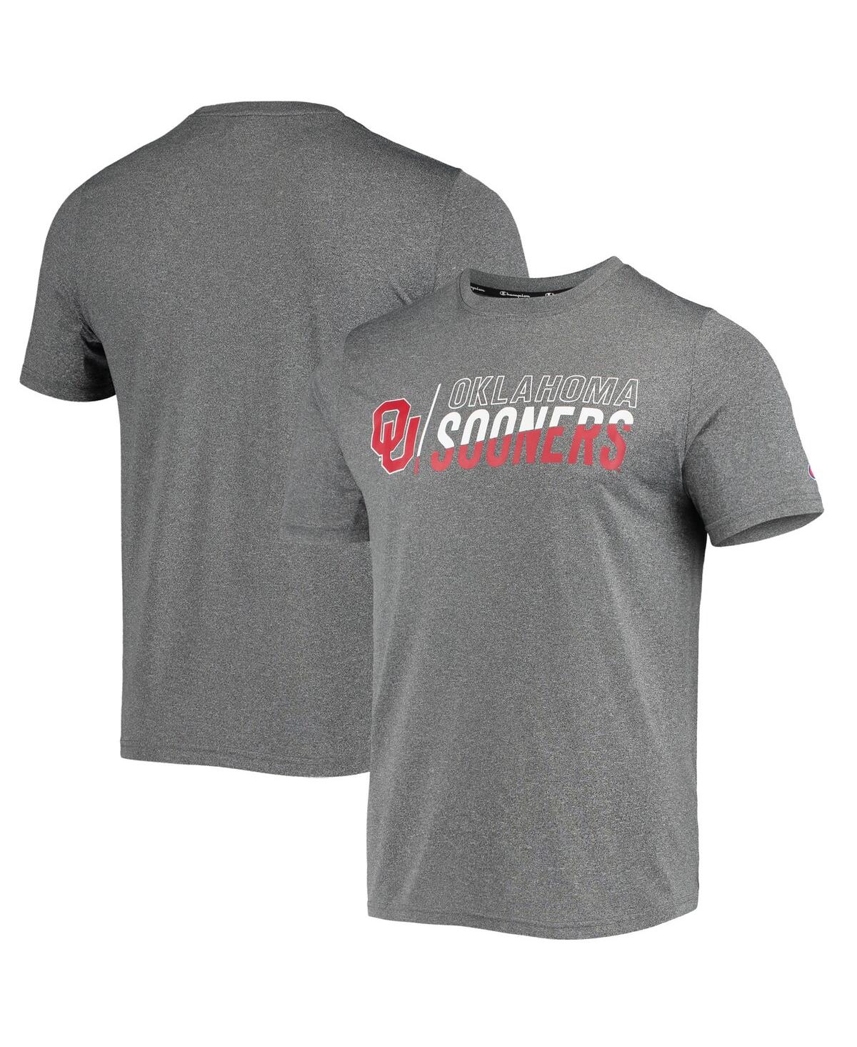 Champion Men's  Gray Oklahoma Sooners Slash Stack T-shirt