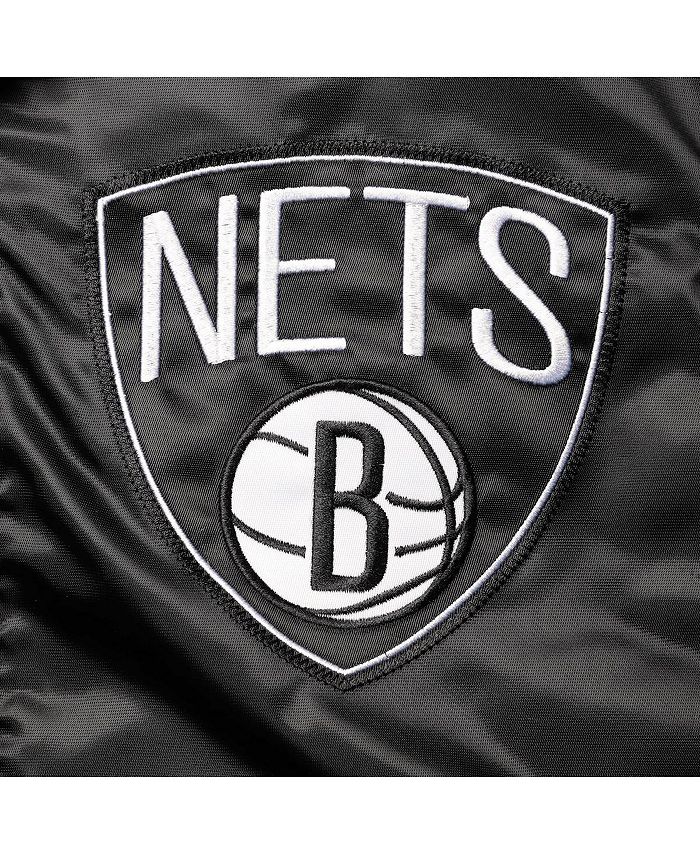 Starter Men's Black Brooklyn Nets The Captain Ii Full-Zip Varsity ...