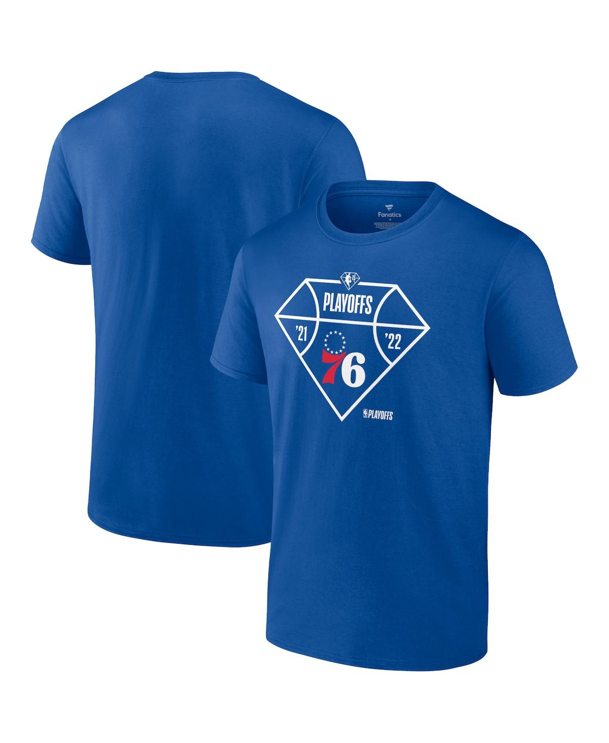 Shop Fanatics Men's  Royal Philadelphia 76ers 2022 Nba Playoffs Diamond Tip Off T-shirt