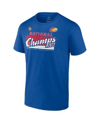Men's Royal Kansas Jayhawks 2022 NCAA Men's Basketball National Champions Schedule T-shirt