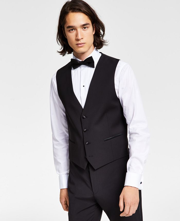 Calvin Klein Men's X-Fit Stretch Black Vest & Reviews - Suits & Tuxedos -  Men - Macy's