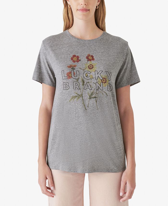 Lucky Brand Women's Floral Graphic T-Shirt - Macy's