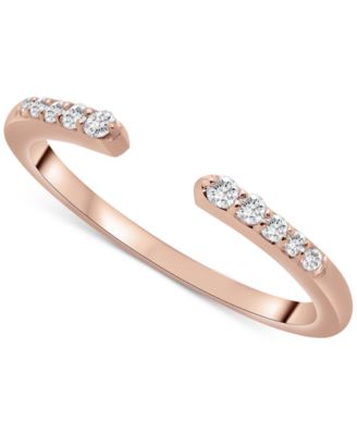 Diamond Cuff Ring (1/10 ct. t.w.) in 14k Yellow, White or Rose Gold