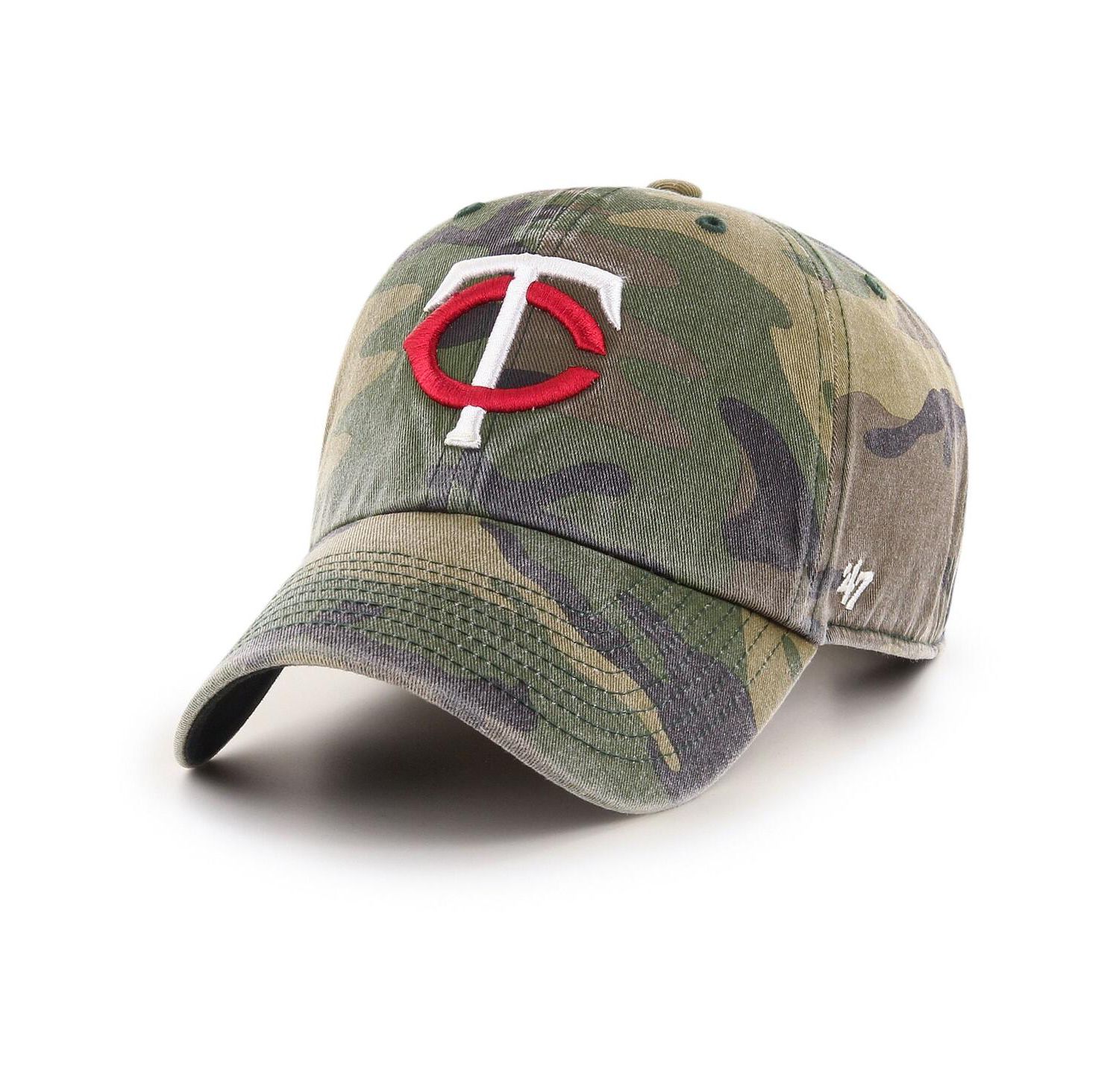Men's '47 Camo Minnesota Twins Clean Up Adjustable Hat
