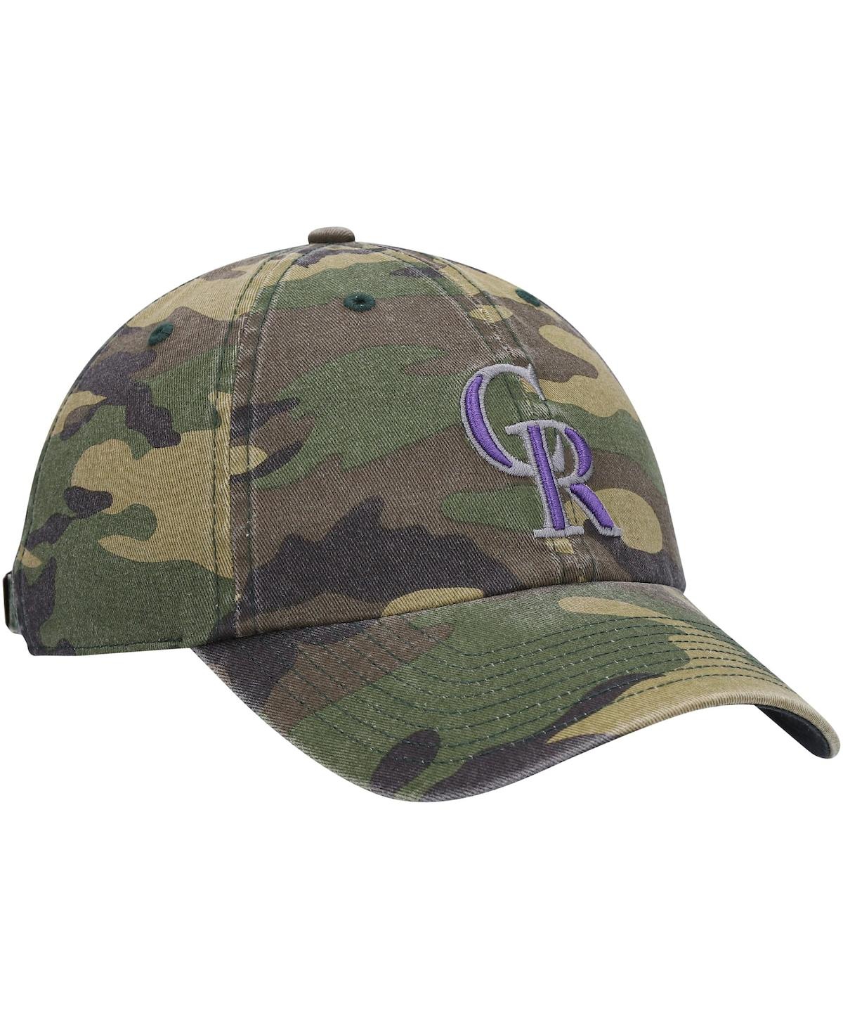 47 Brand Men's '47 Camo Colorado Rockies Team Clean Up Adjustable Hat In Camo