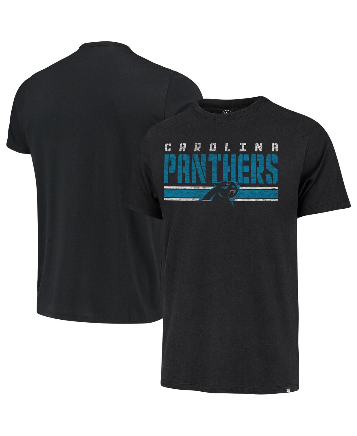47 Brand Men's '47 Black Carolina Panthers Team Stripe T-shirt